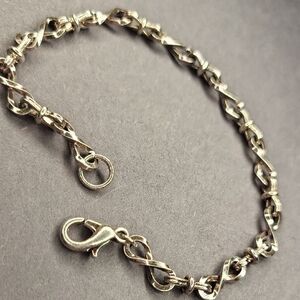 Silver-Tone Twisted Link Bracelet